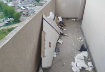 Под Киевом вражеский дрон попал в технический балкон многоэтажки