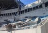 Появились первые кадры после атаки на стадион "Черноморец", запланированный на завтра матч УПЛ — перенесён